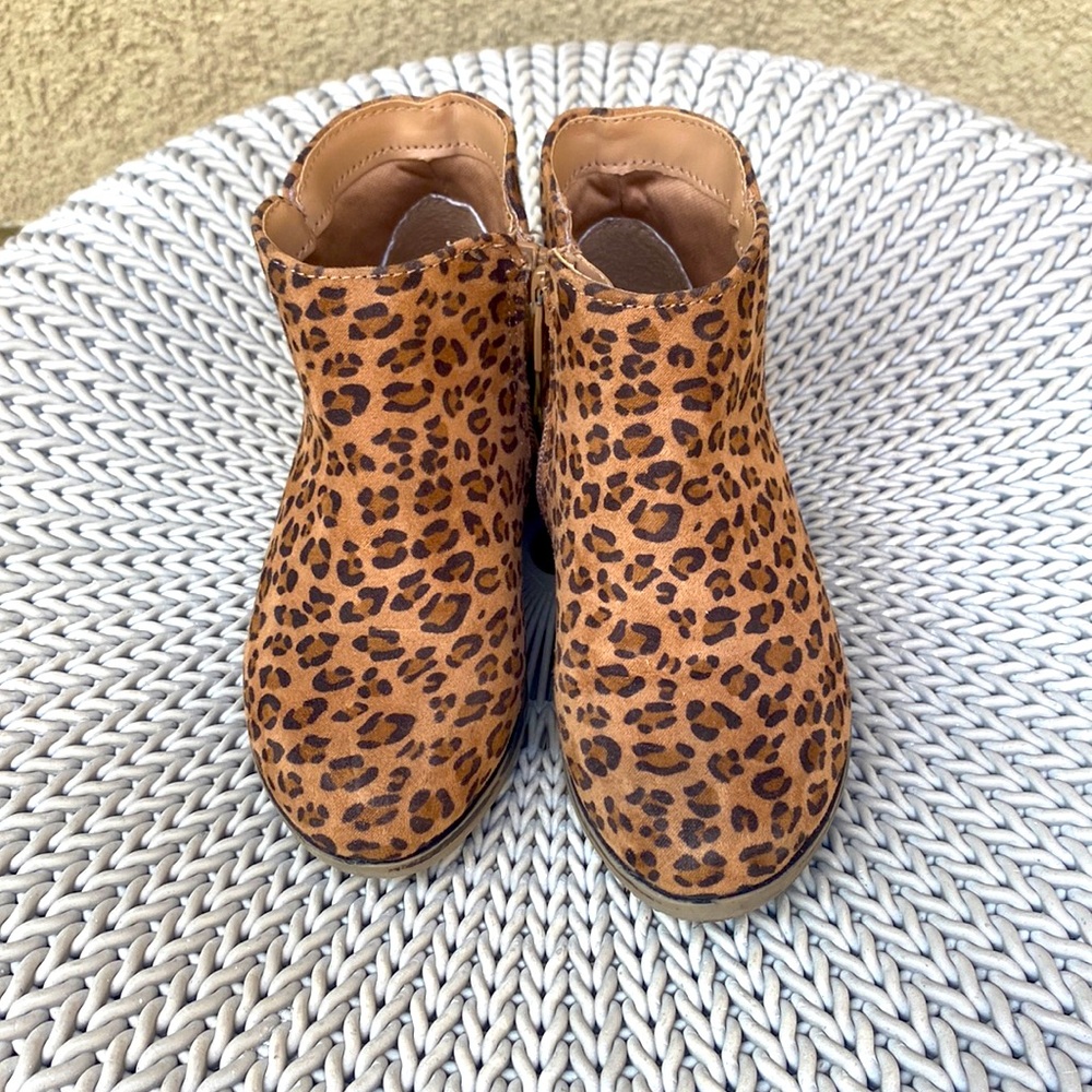 Cat & Jack Leopard Booties Toddler Girl Size 9